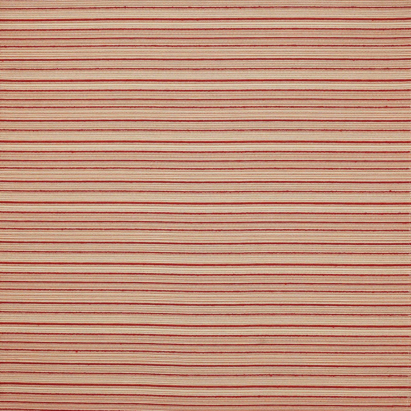 Close-up of narrow red-orange and beige horizontal woven stripes