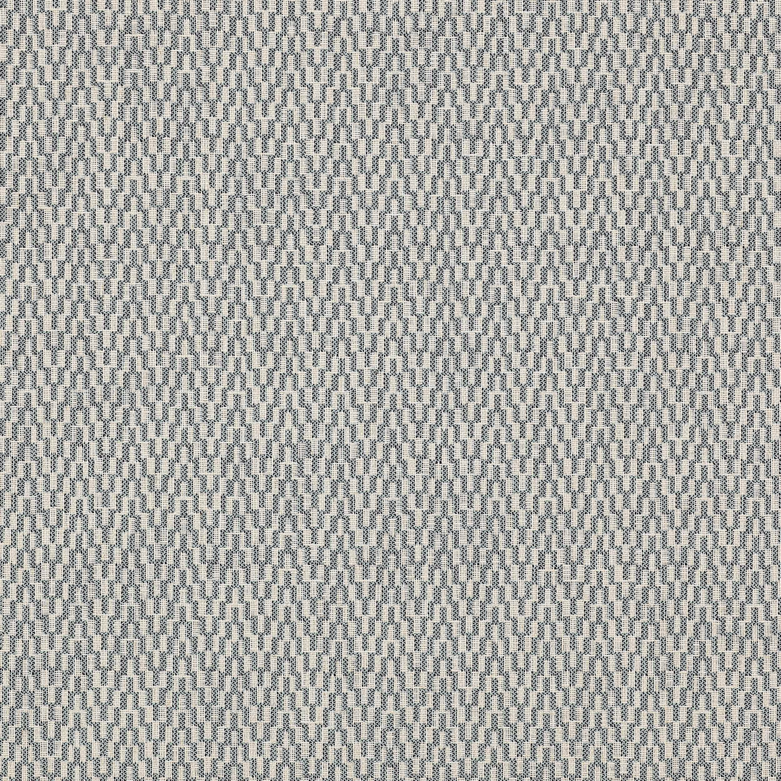 Small aqua and grey geometric woven fabric with a crisp, textured surface