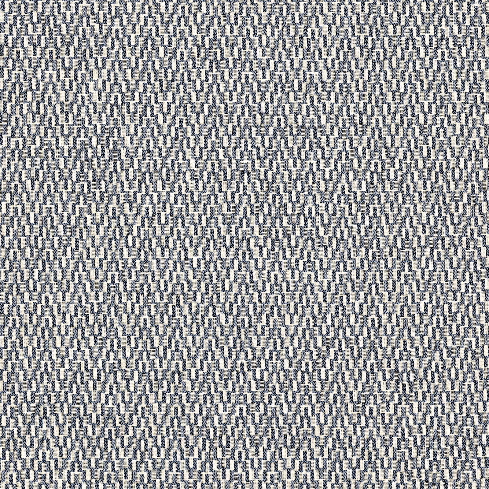 Small blue-grey check woven fabric with a crisp, textured grid