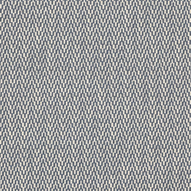 Small blue-grey check woven fabric with a crisp, textured grid