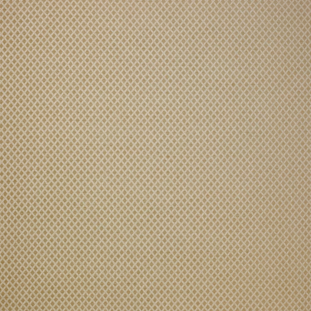 Warm cream woven fabric with a fine small diamond lattice pattern