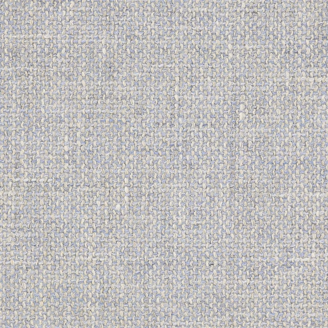 Close-up of a soft powder blue woven fabric with flecked texture