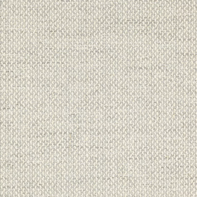 Close-up of a pale light grey woven fabric with a fine nubby texture