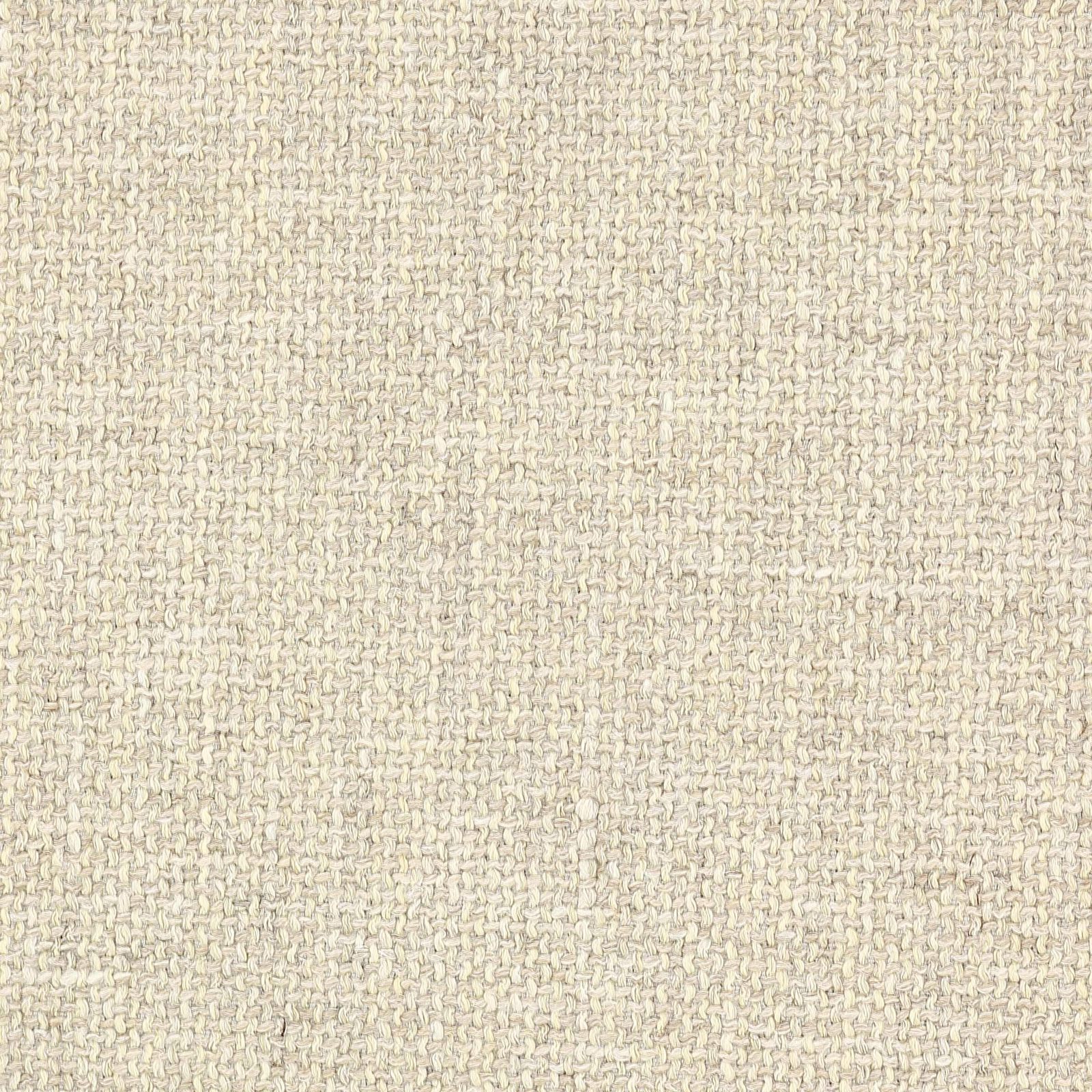 Close-up of soft oat-cream woven fabric with fine textured slub