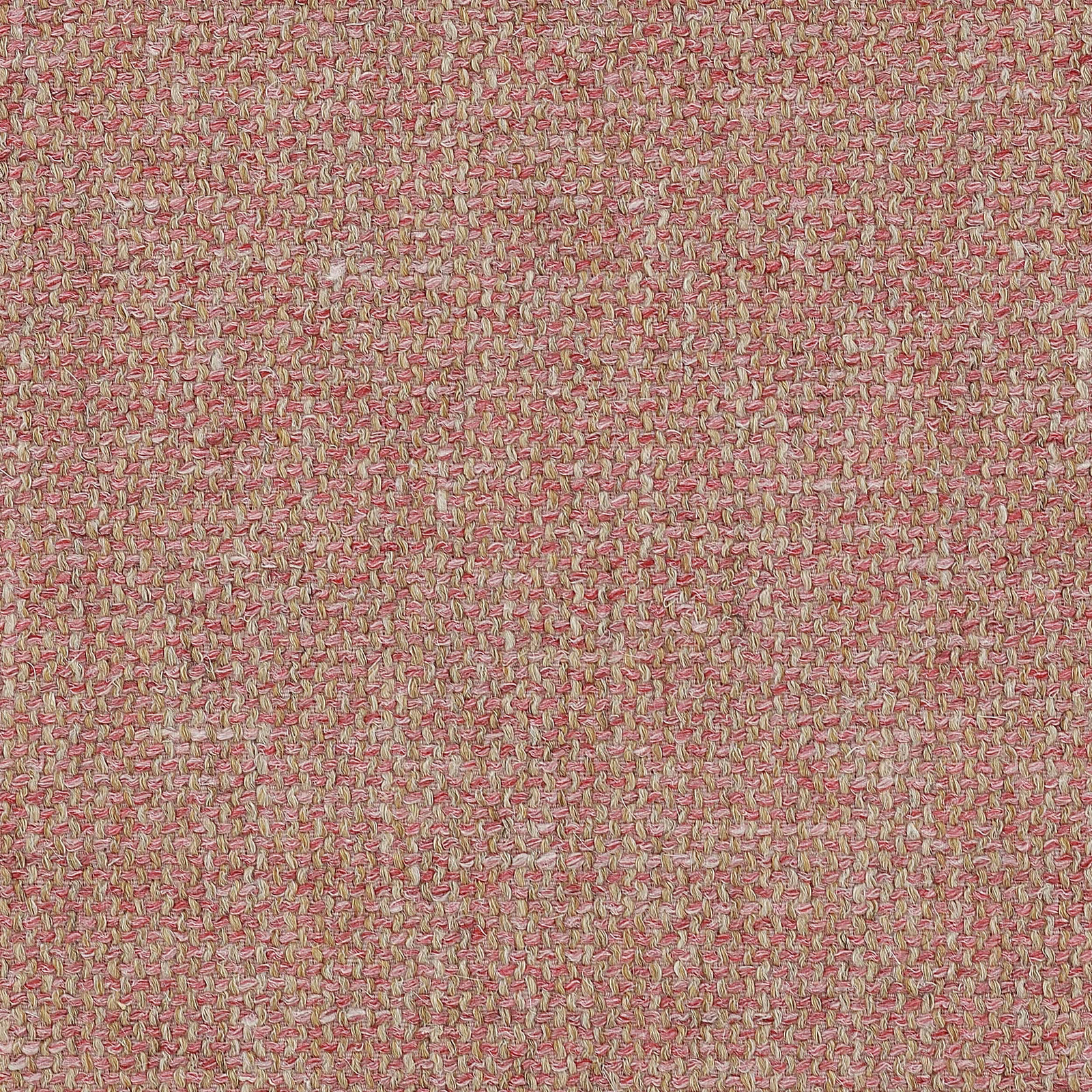 Close-up of dusty pink textured woven fabric with heathered yarns
