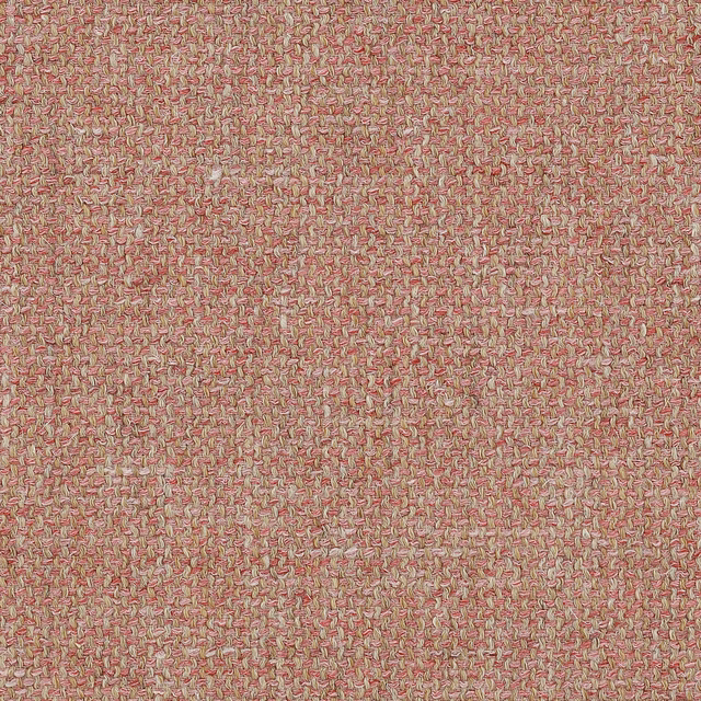 Close-up of dusty pink textured woven fabric with heathered yarns