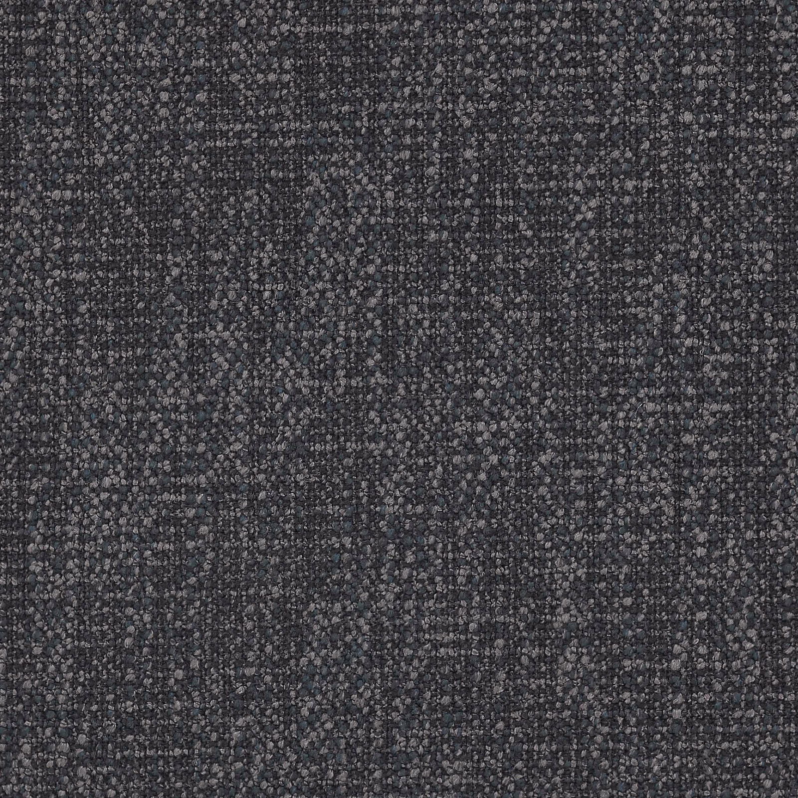 Close-up of charcoal black tweed-style woven fabric with fine grey flecks