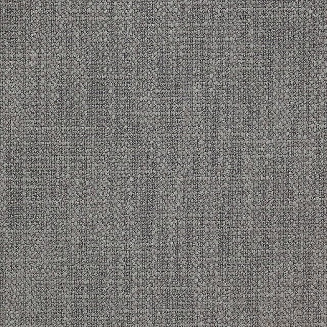 Close-up of a charcoal grey textured weave with fine speckled yarns