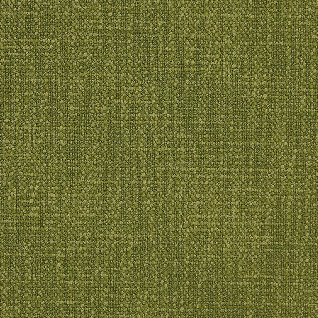 Mossy olive green woven fabric with a compact textured surface