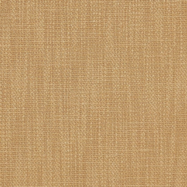 Close-up of warm spice-beige woven upholstery fabric with fine pebble texture