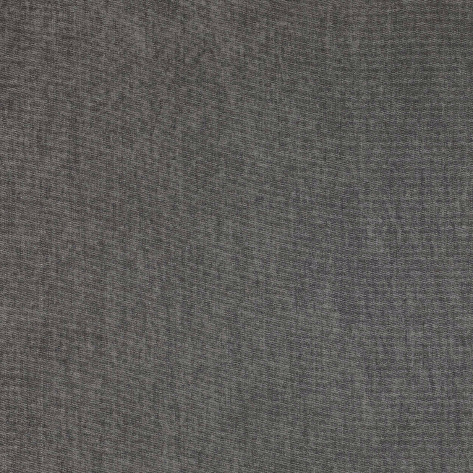 Close-up of a dark charcoal grey plain weave fabric with subtle mottling