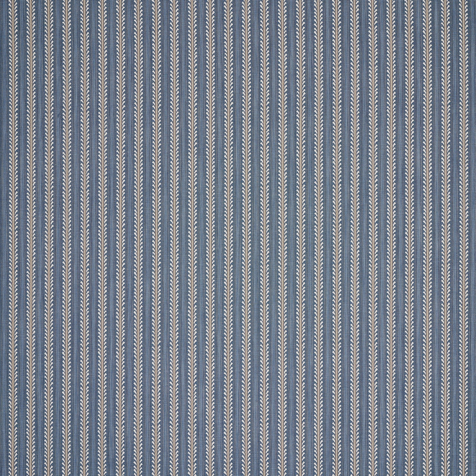 Vertical navy and pale stripe fabric with a fine textured weave