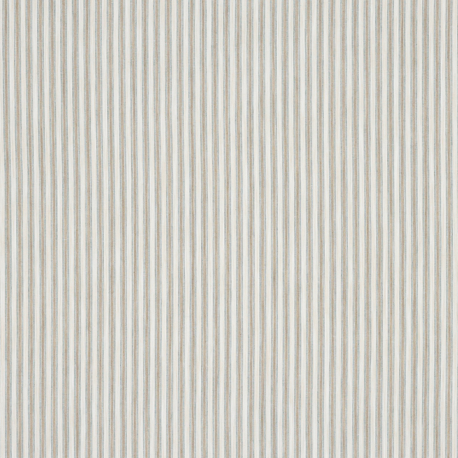Vertical stone-beige pinstripe fabric with fine pale taupe lines