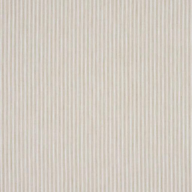 Pale beige vertical stripe fabric with fine tonal pinstripes