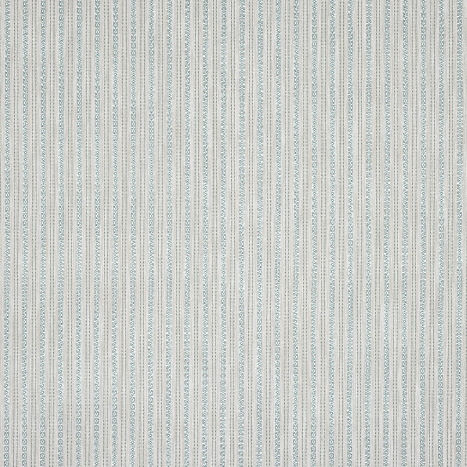 Pale blue and ivory vertical stripe fabric with fine woven texture