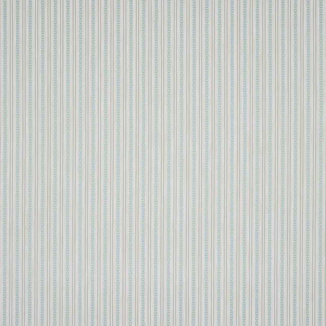 Pale blue and ivory vertical stripe fabric with fine woven texture