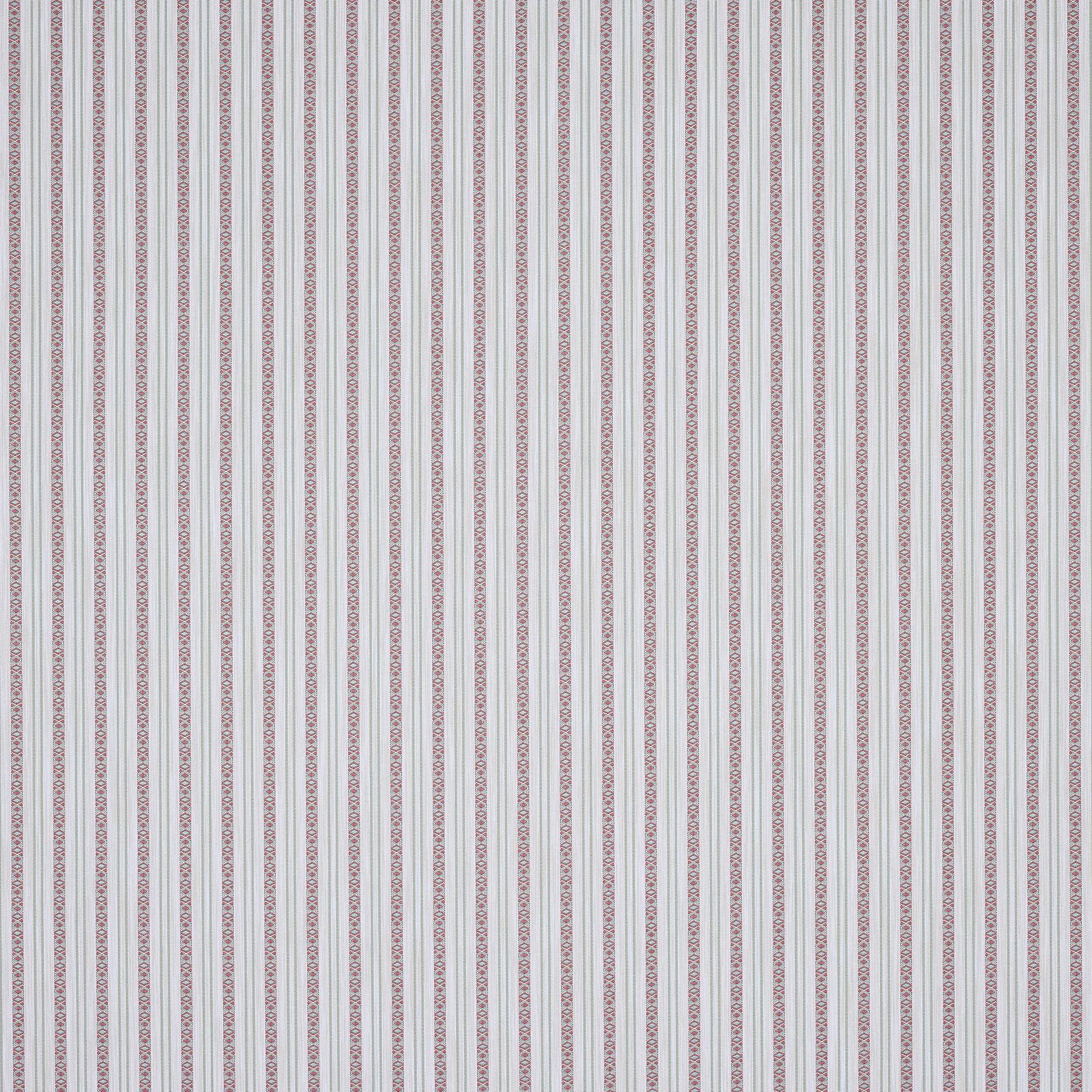 Pale striped fabric with blush pink and sage green vertical lines