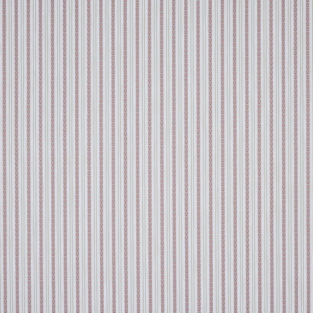 Pale striped fabric with blush pink and sage green vertical lines