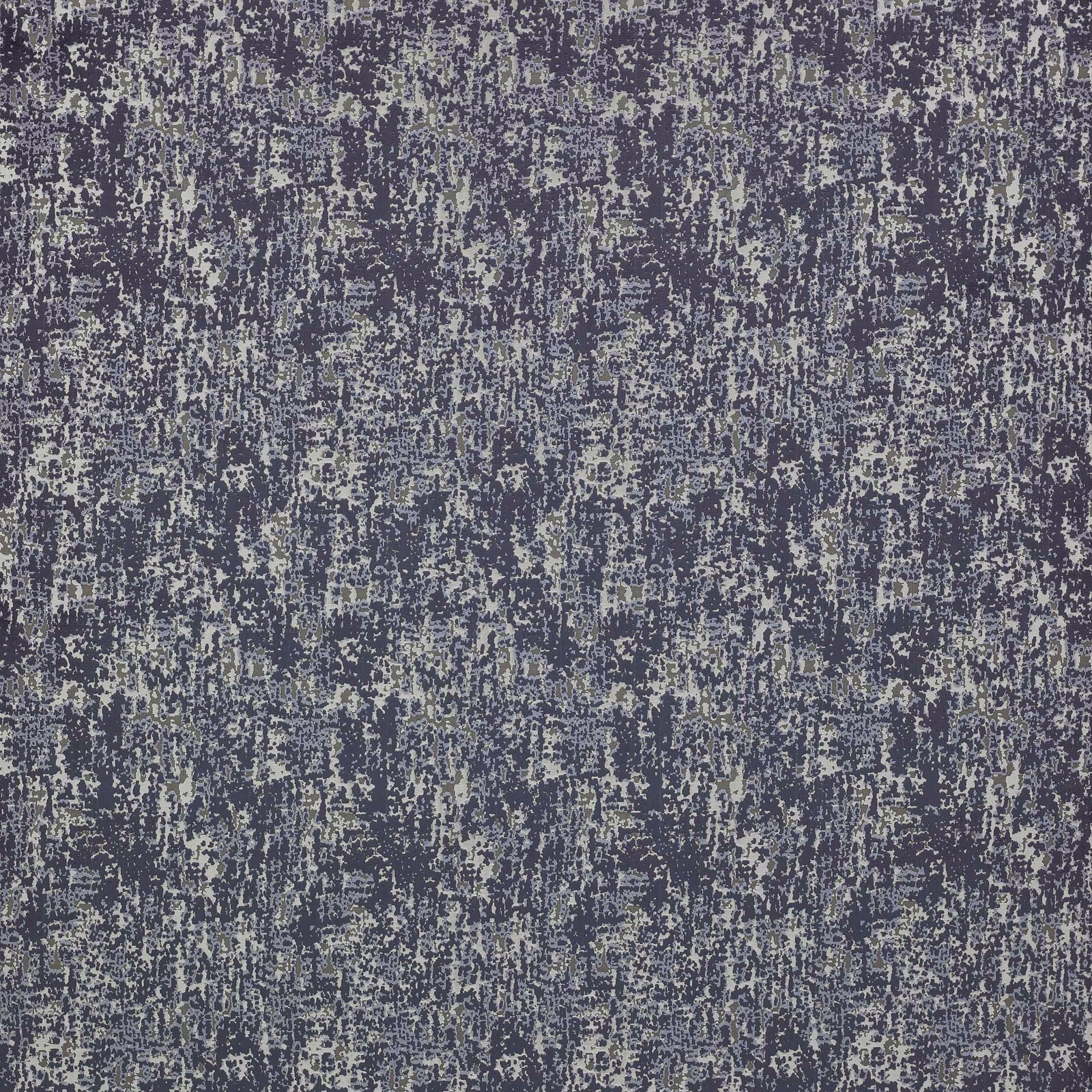 Textured slate-blue and grey patterned fabric with mottled vertical repeats