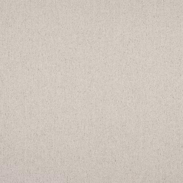 Pale grey herringbone fabric swatch with fine woven texture