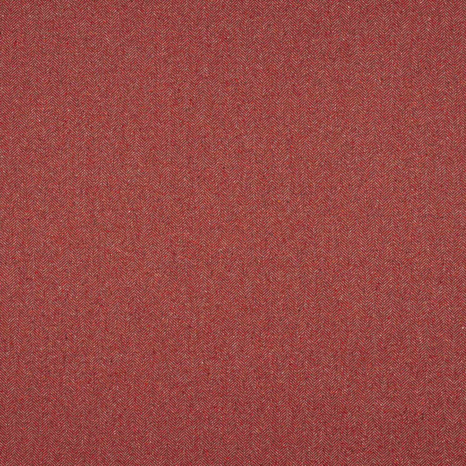 Muted brick-red herringbone woven fabric with fine diagonal texture