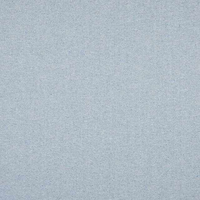 Pale sky blue woven fabric with fine herringbone texture