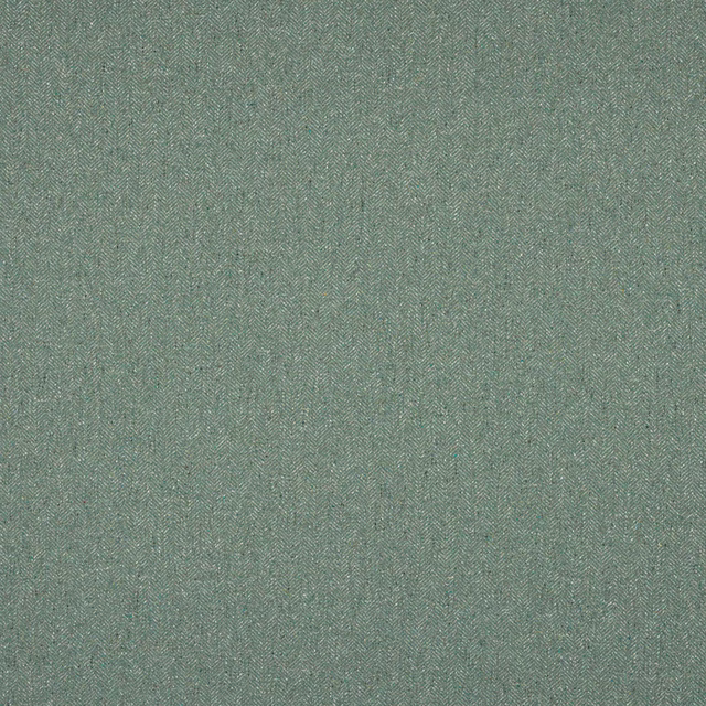 Muted teal herringbone fabric with fine woven texture