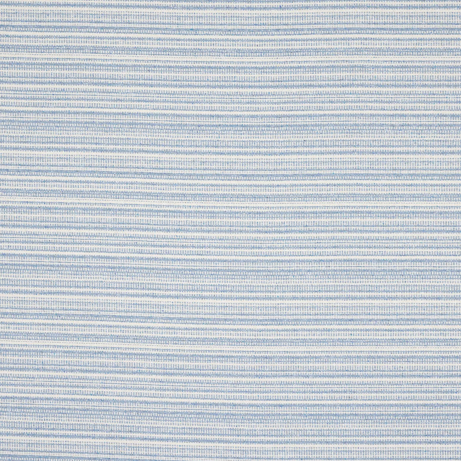 Pale blue and white fine striped woven fabric with subtle texture
