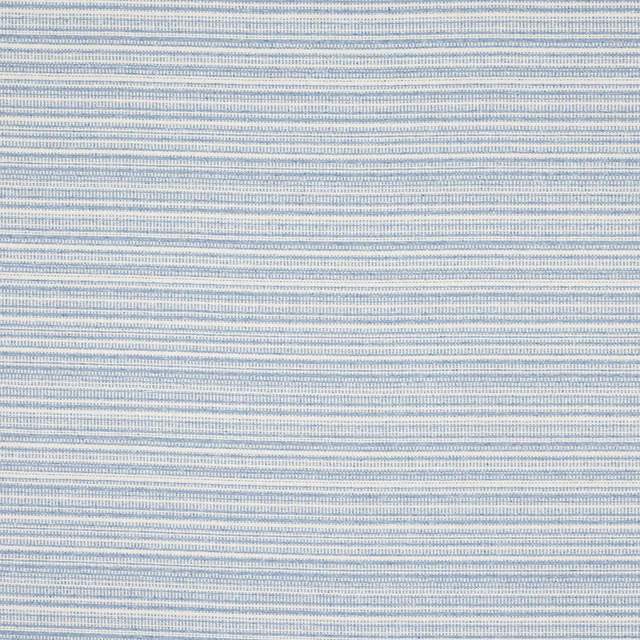 Pale blue and white fine striped woven fabric with subtle texture