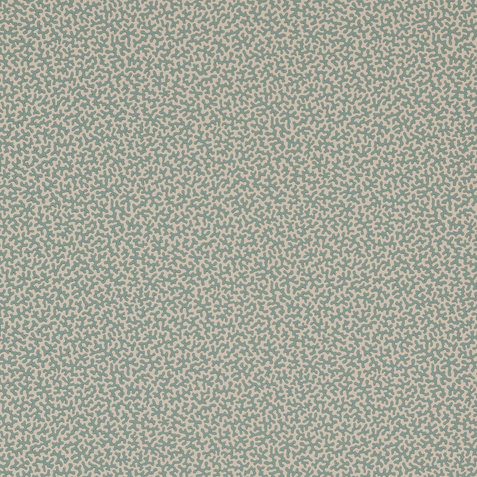 Muted forest-green branching marks over a pale grey-beige wallpaper ground