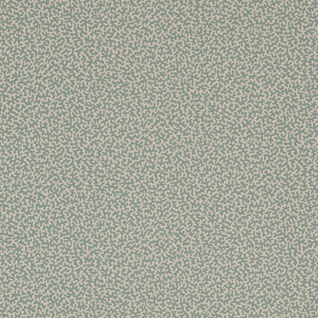 Muted forest-green branching marks over a pale grey-beige wallpaper ground