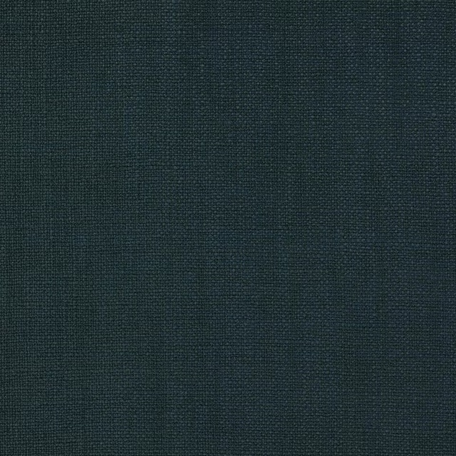 Dark muted green linen plain weave fabric with a fine textured surface