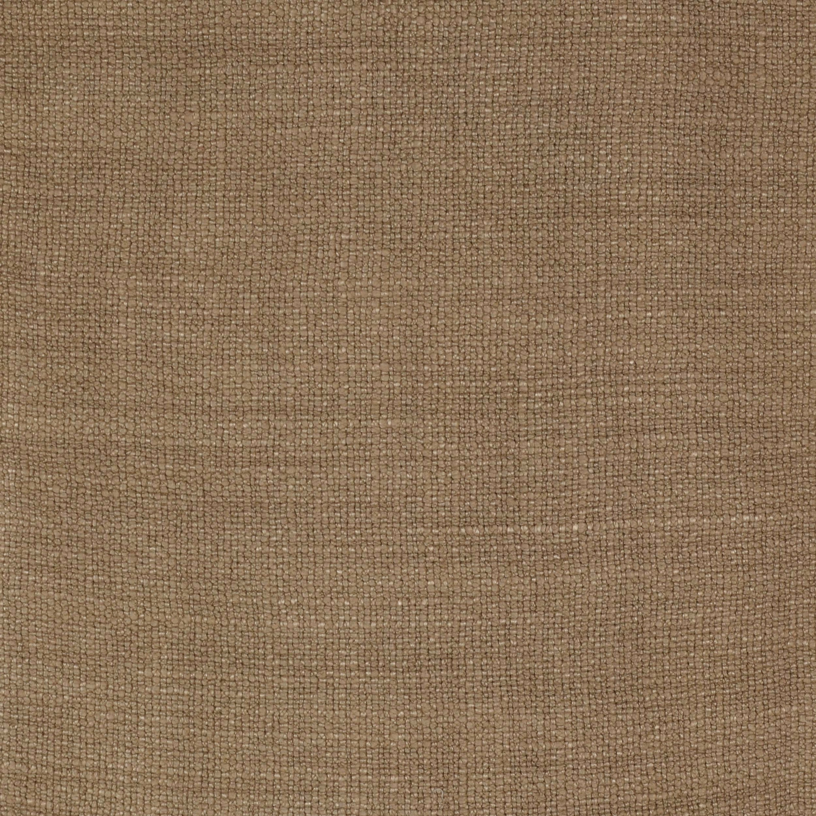 Warm beige plain woven linen-textured fabric swatch