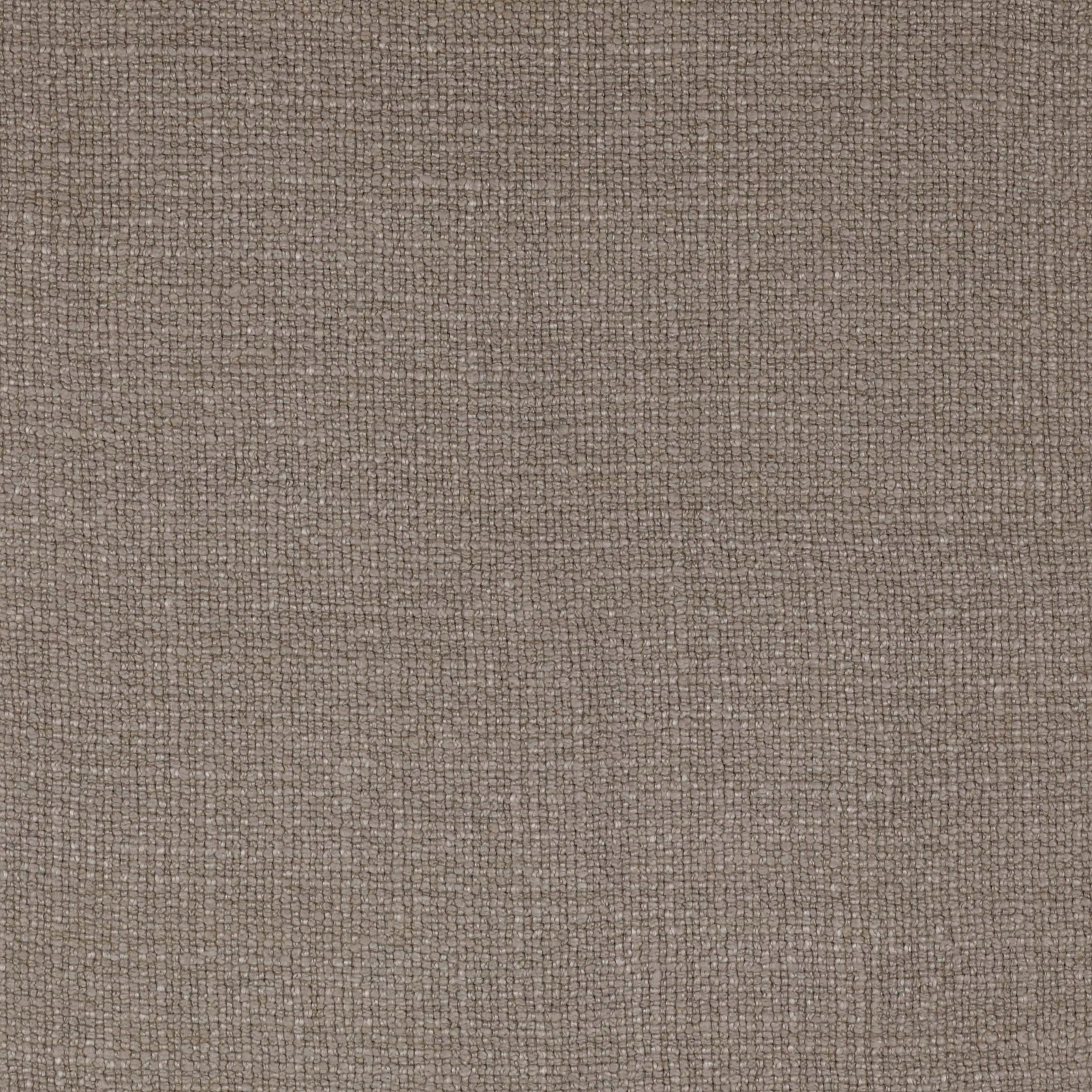 Close-up of soft stone taupe linen plain weave with fine texture