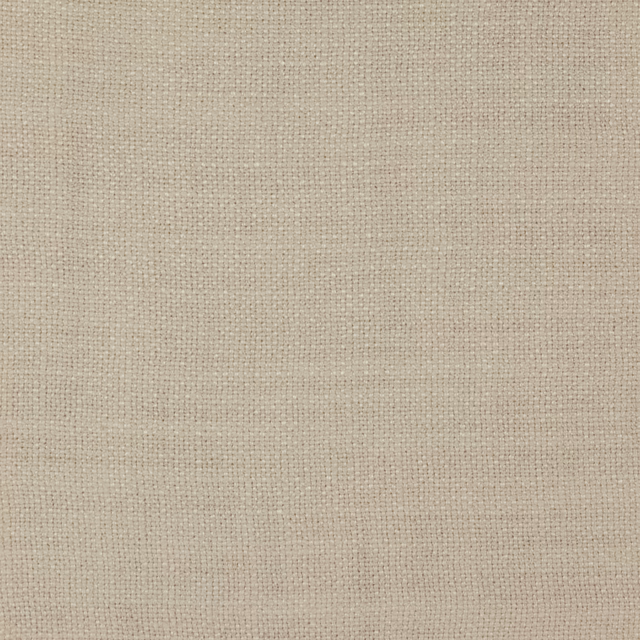 Close-up of soft parchment cream linen weave with fine texture