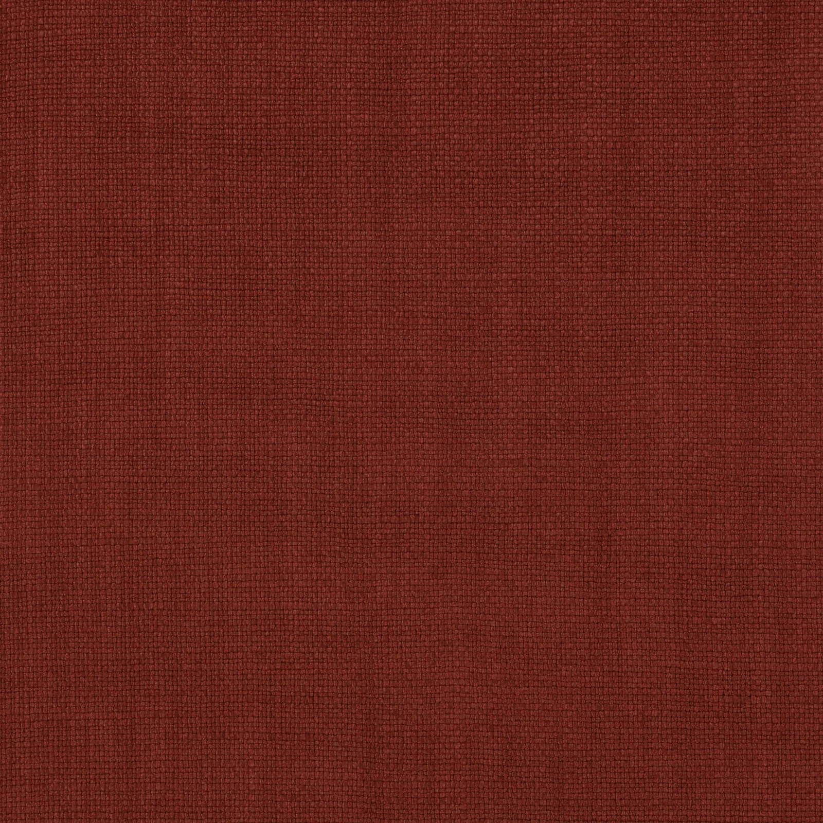 Deep rust terracotta linen weave with a fine, matte texture