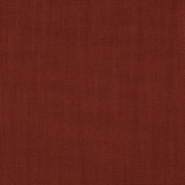 Deep rust terracotta linen weave with a fine, matte texture