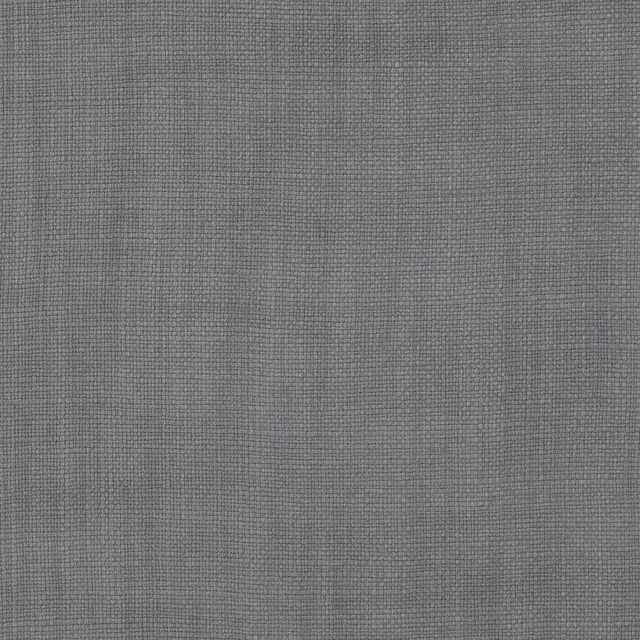 Close-up of a cool slate grey plain weave fabric with fine texture