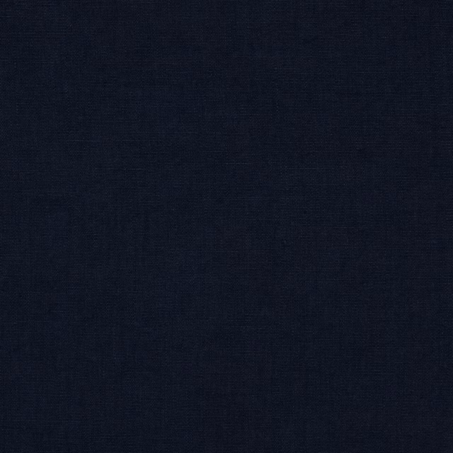 Dark indigo linen swatch with a fine plain weave and subtle texture