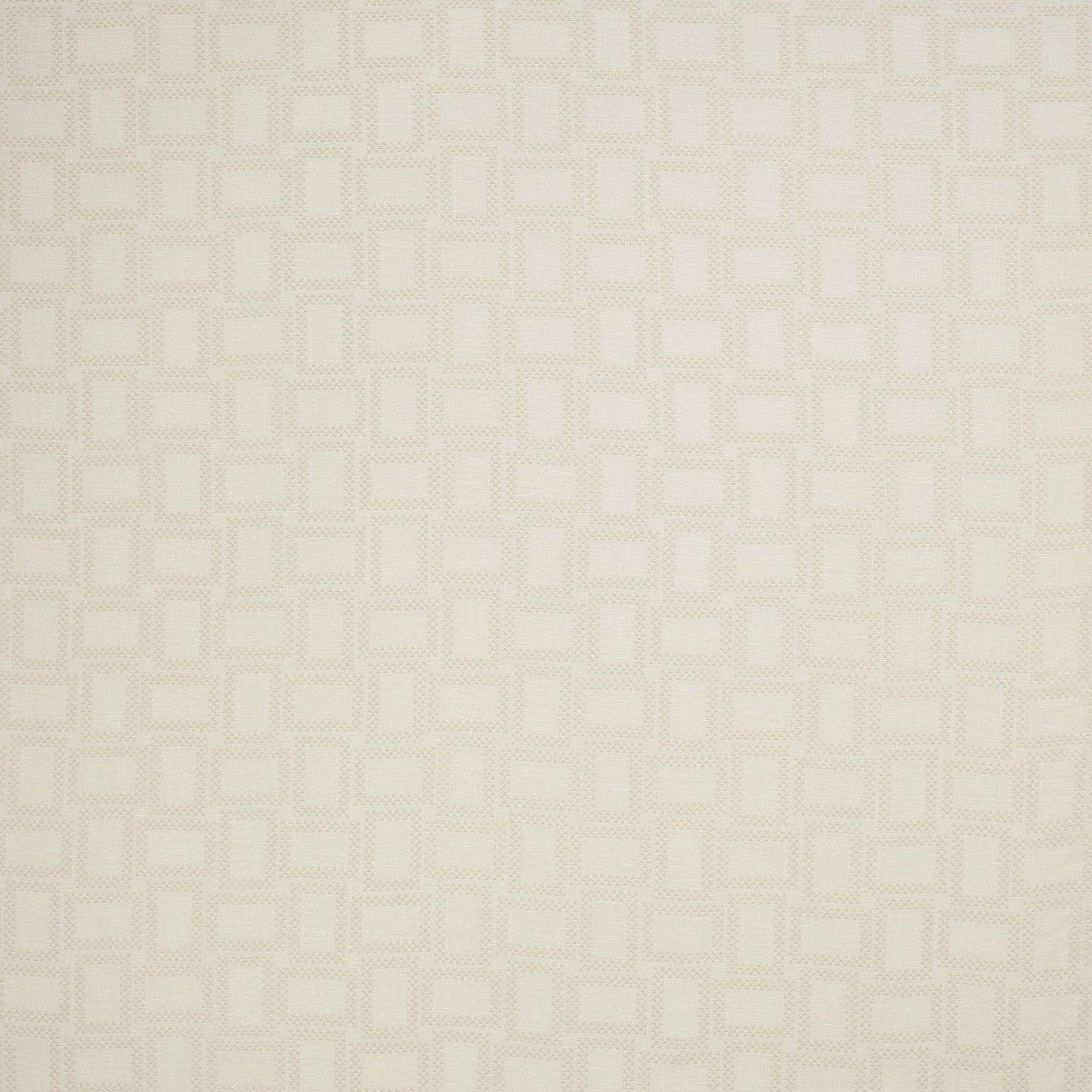 Pale clay-beige woven fabric with a small geometric square check