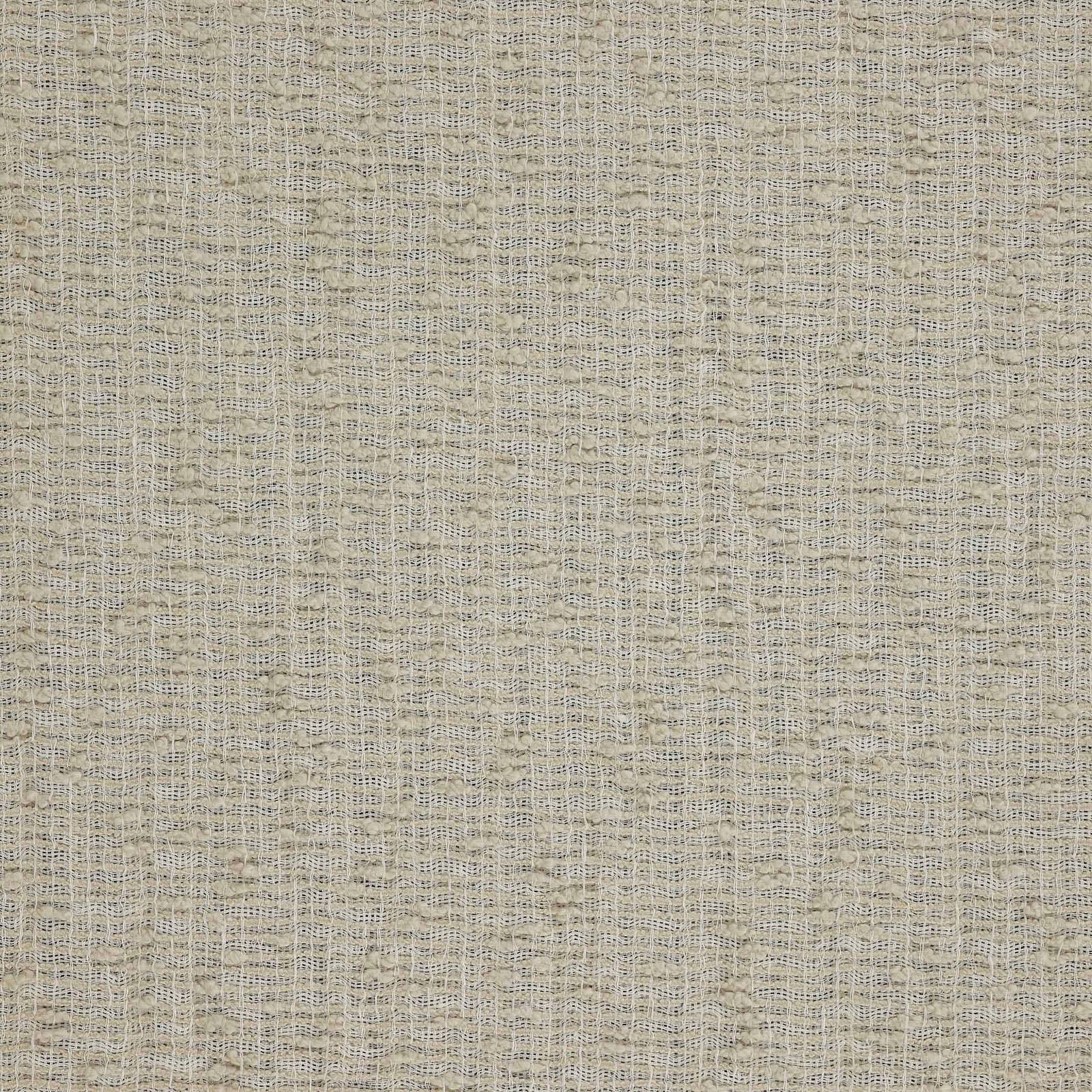 Warm beige open-weave fabric swatch with subtle slubbed texture