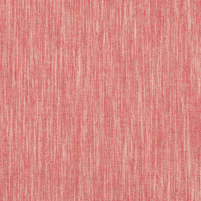 Coral-red striped woven fabric with pale slubby vertical threads