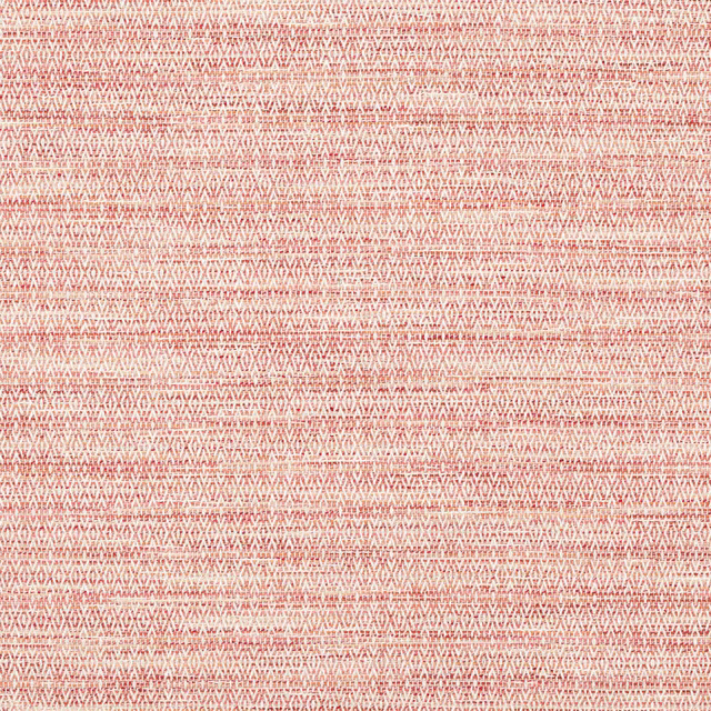Warm coral-red woven fabric with small striped crosshatch texture