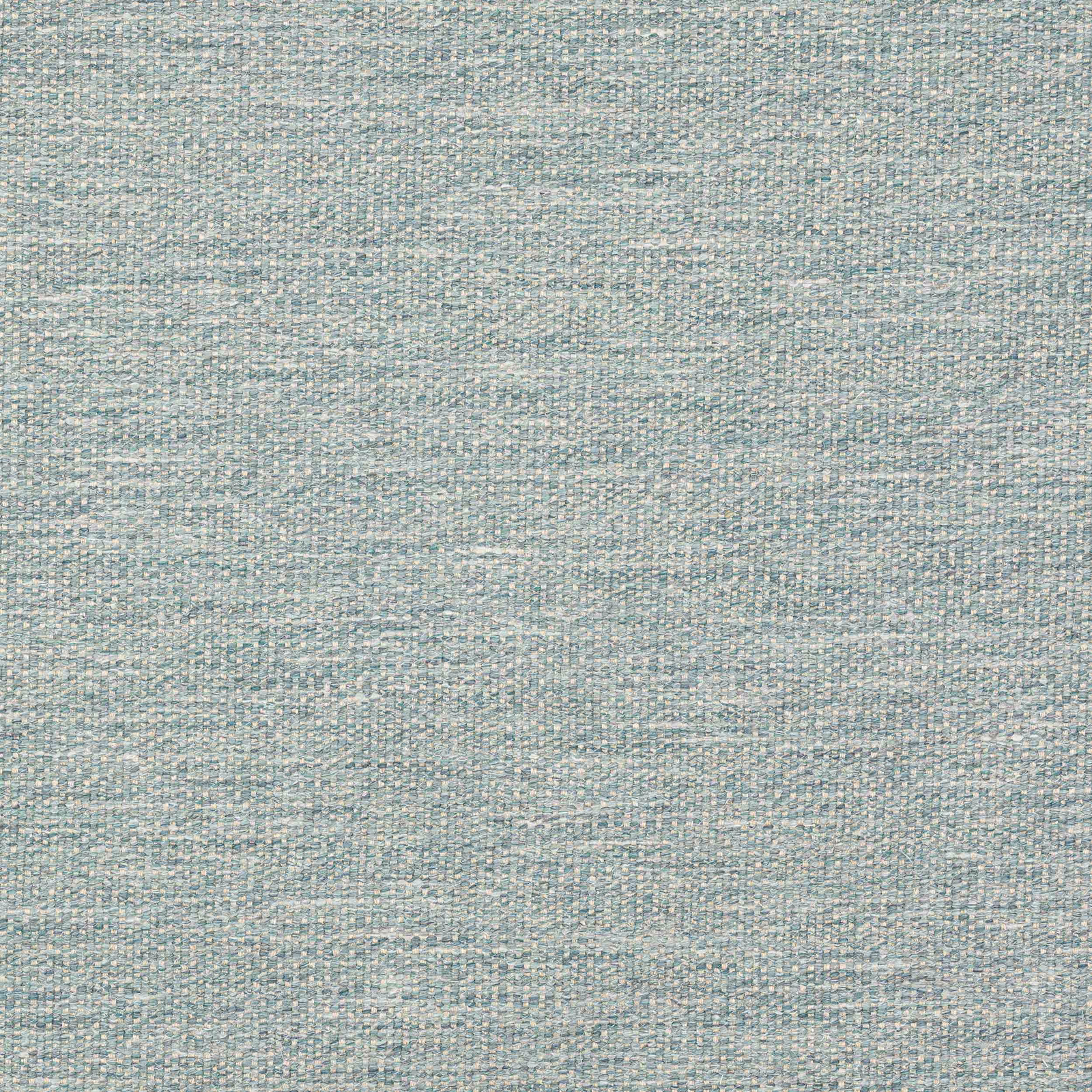 Close-up of a soft misty blue plain weave fabric with fine heathered texture