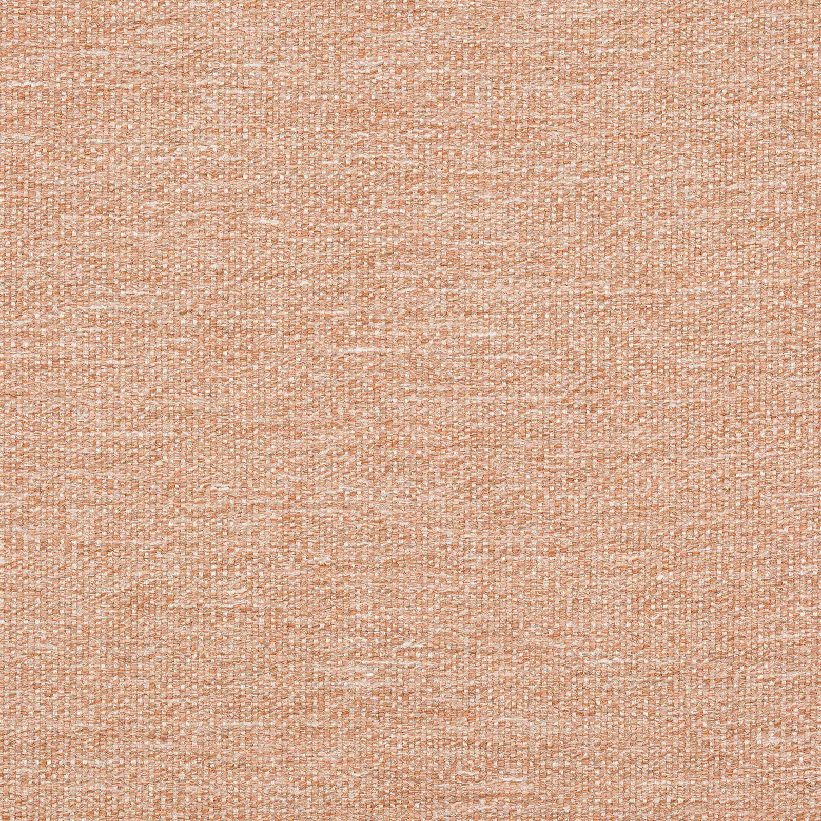 Close-up of warm peach-sienna plain weave fabric with a fine nubby texture