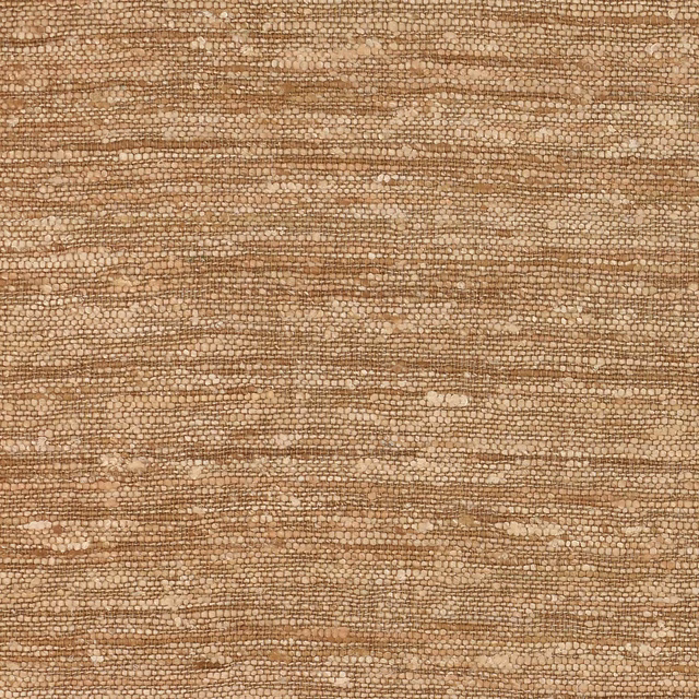 Close-up of warm straw-beige textured fabric with fine horizontal striations
