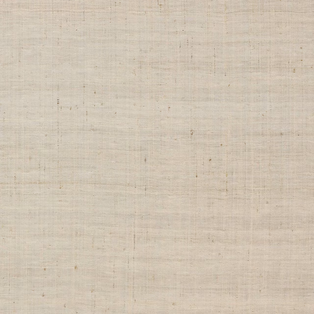 Close-up of pearl cream silk fabric with a fine slubbed weave and subtle speckling