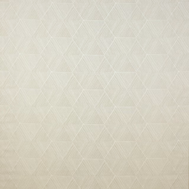 Pale sand cream geometric fabric with fine woven hexagon pattern