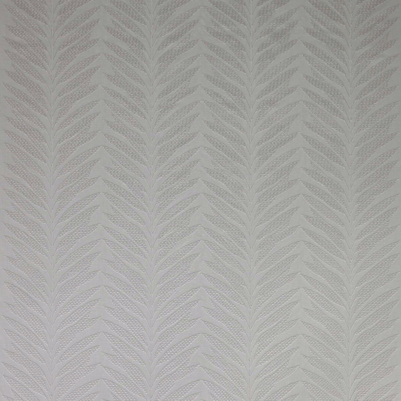 Pale celadon green leaf-patterned fabric with subtle woven texture