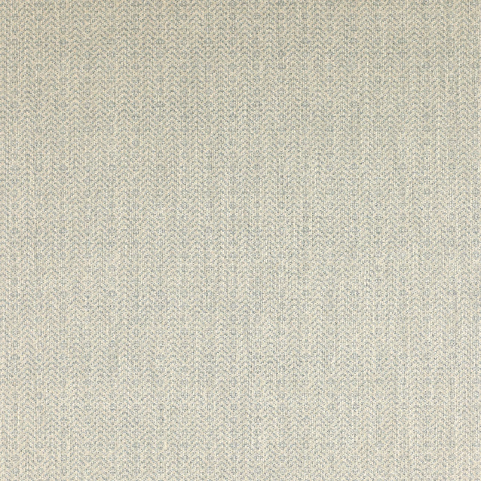 Pale aqua wallpaper with fine ivory chevron texture in a small repeat
